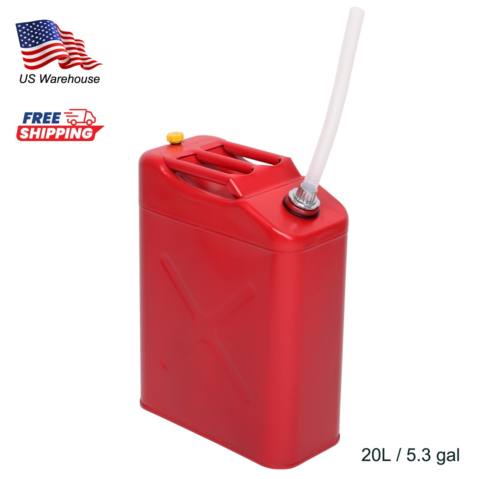5.3gallon Gas Metal Can Gasoline Fuel Container Emergency Backup Diesel Tank 20L