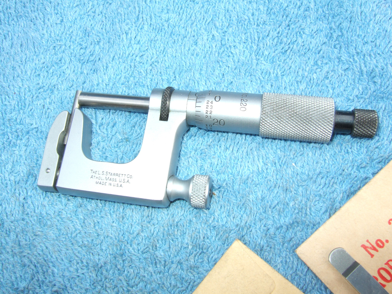 STARRETT No.220 MUL-T-ANVIL MICROMETER 0-1” 001″ No 220A-RL MACHINIST TOOLMAKER