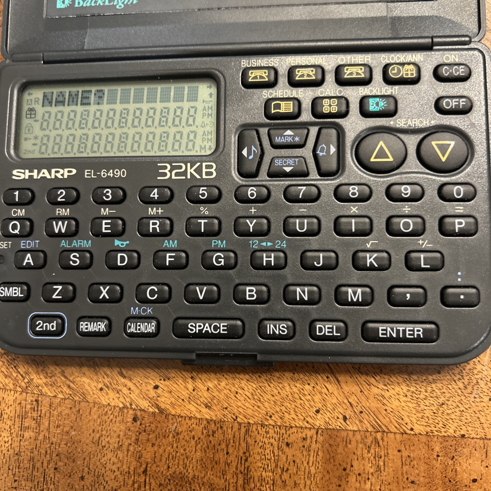 Sharp EL-6490B Electronic Organizer Memory Master Alarm 32KB