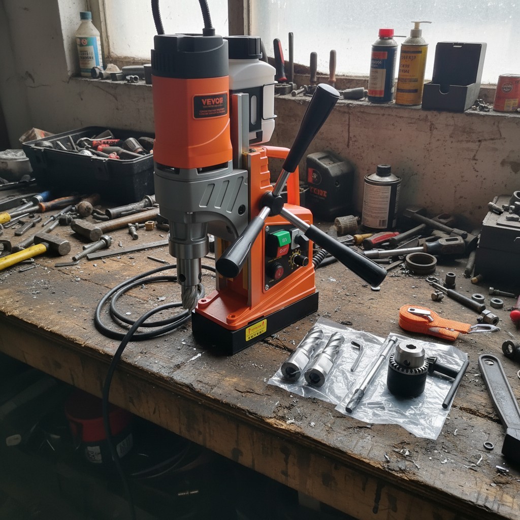 Ultimate 1450W Electric Mag Drill – 1.6in Boring, 2810lbf Power, Portable Design