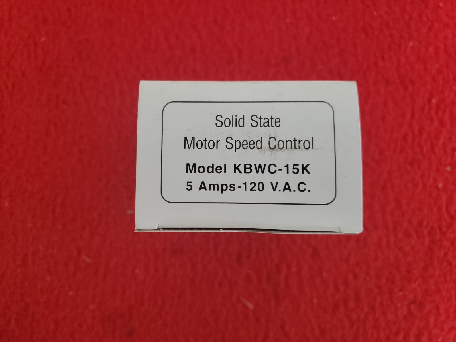 Solit State Motor Speed Control Model KBWC-15K 5 Amp – 120V