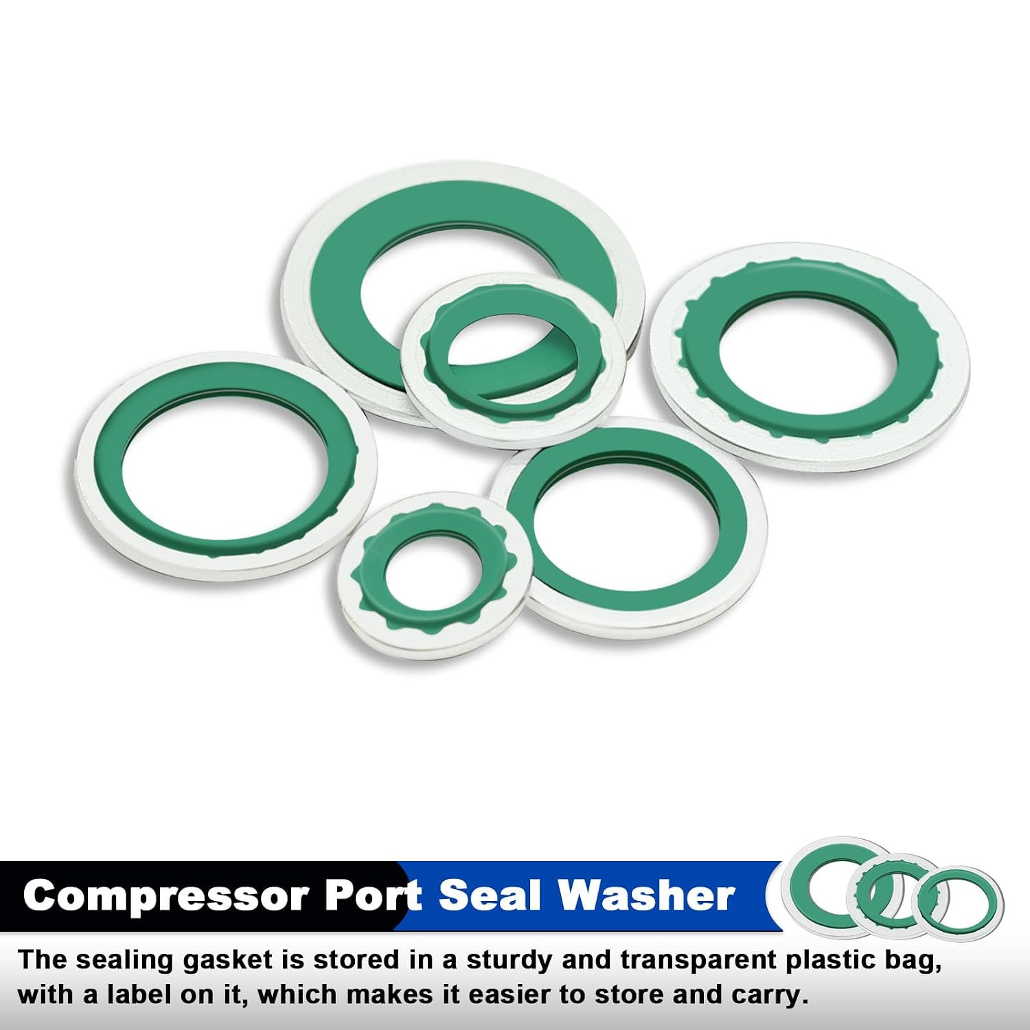 30PCS A/C Seal Washer Kit, Automotive Universal 15.2mm ID 28.5mm OD | A/C Sys…