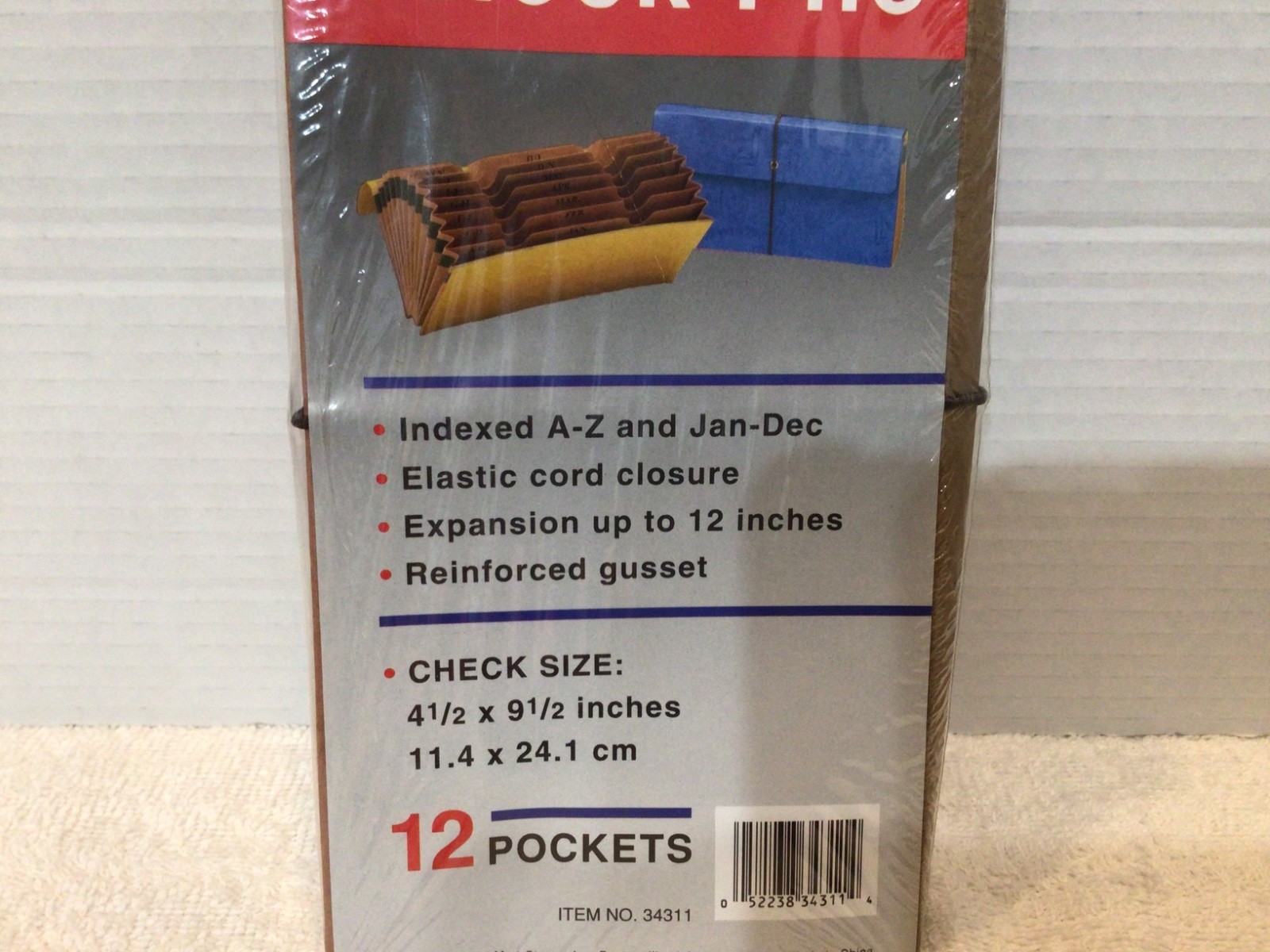 Expandable Cancelled Check File 4.5″ x 9.5″ NEW SEALED