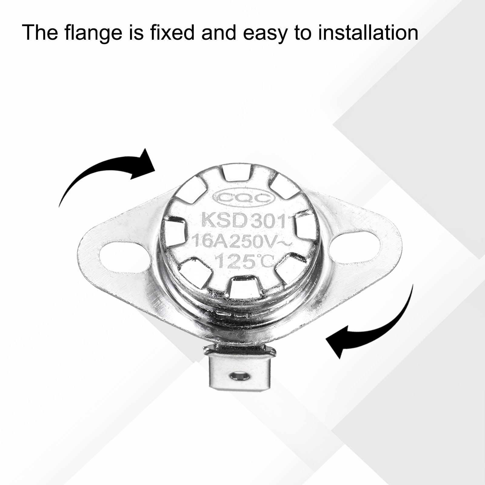 KSD301 Thermostat 125°C/257°F 16A N.C Adjust Snap Disc Temperature Switch 8 Pcs