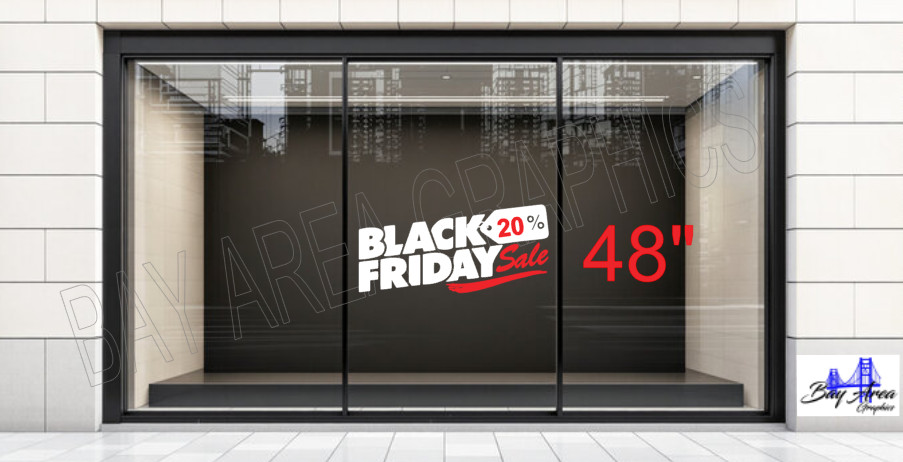 % OFF Black Friday Sale Sign Vinyl Decal – Storefront Window Graphic