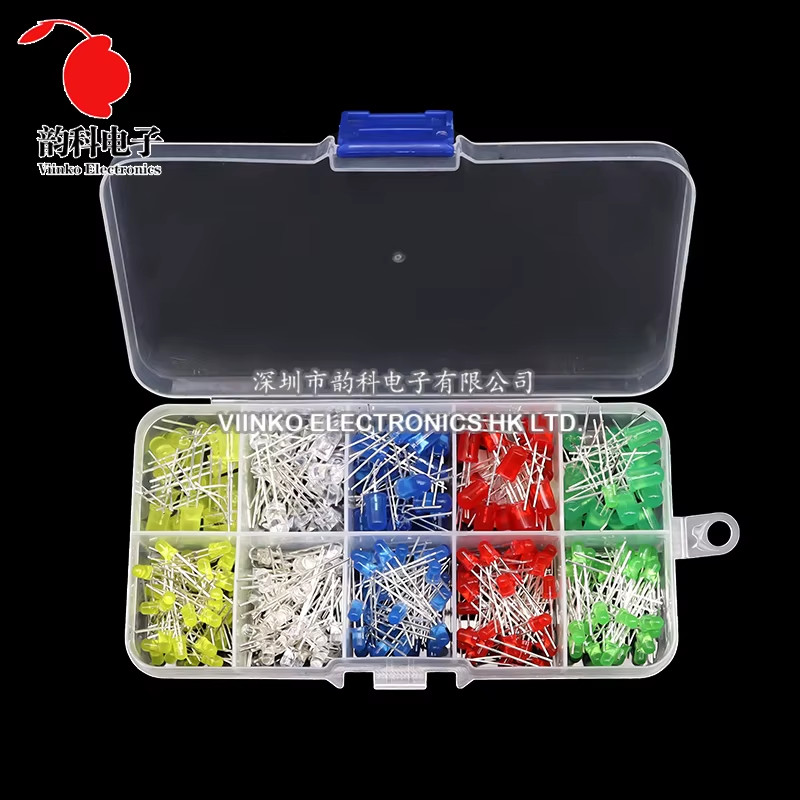 3MM 5MM Light Emitting Diodes Electronics Kit Box F3 F5 LED Diode Assorted Kit W