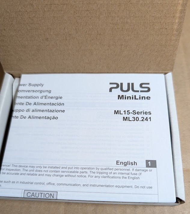 Puls ML15.121 MiniLine DC Power Supply, 100-240VAC- 12VDC, 15W 1.3A (New in Box)