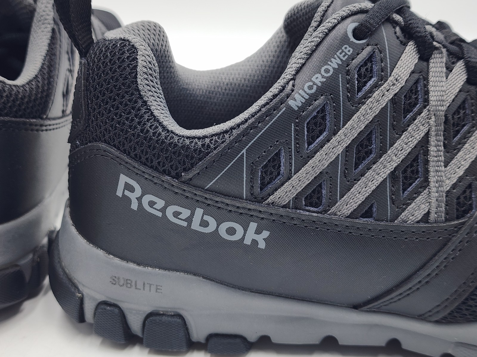Reebok Steel Toe Sublite Black Work Sneakers Wide Sz Men’s 8 / Women’s 10
