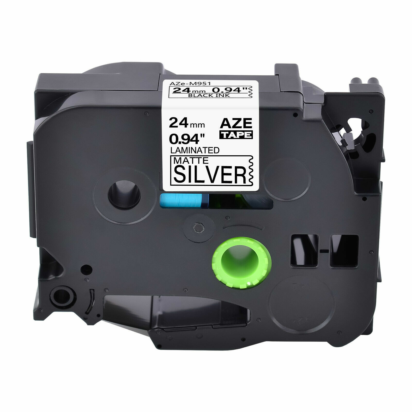 5PK 0.94″ Compatible Brother TZ-M951 TZe-M951 Black on Matt Silver Label Tape
