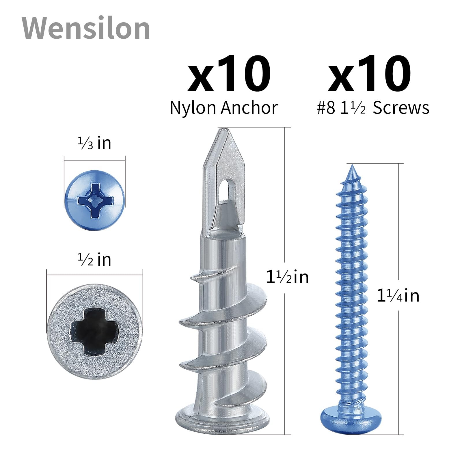 182 Pcs Drywall Anchors Kit | Heavy Duty Self-drilling Fasteners | Multi-purpose