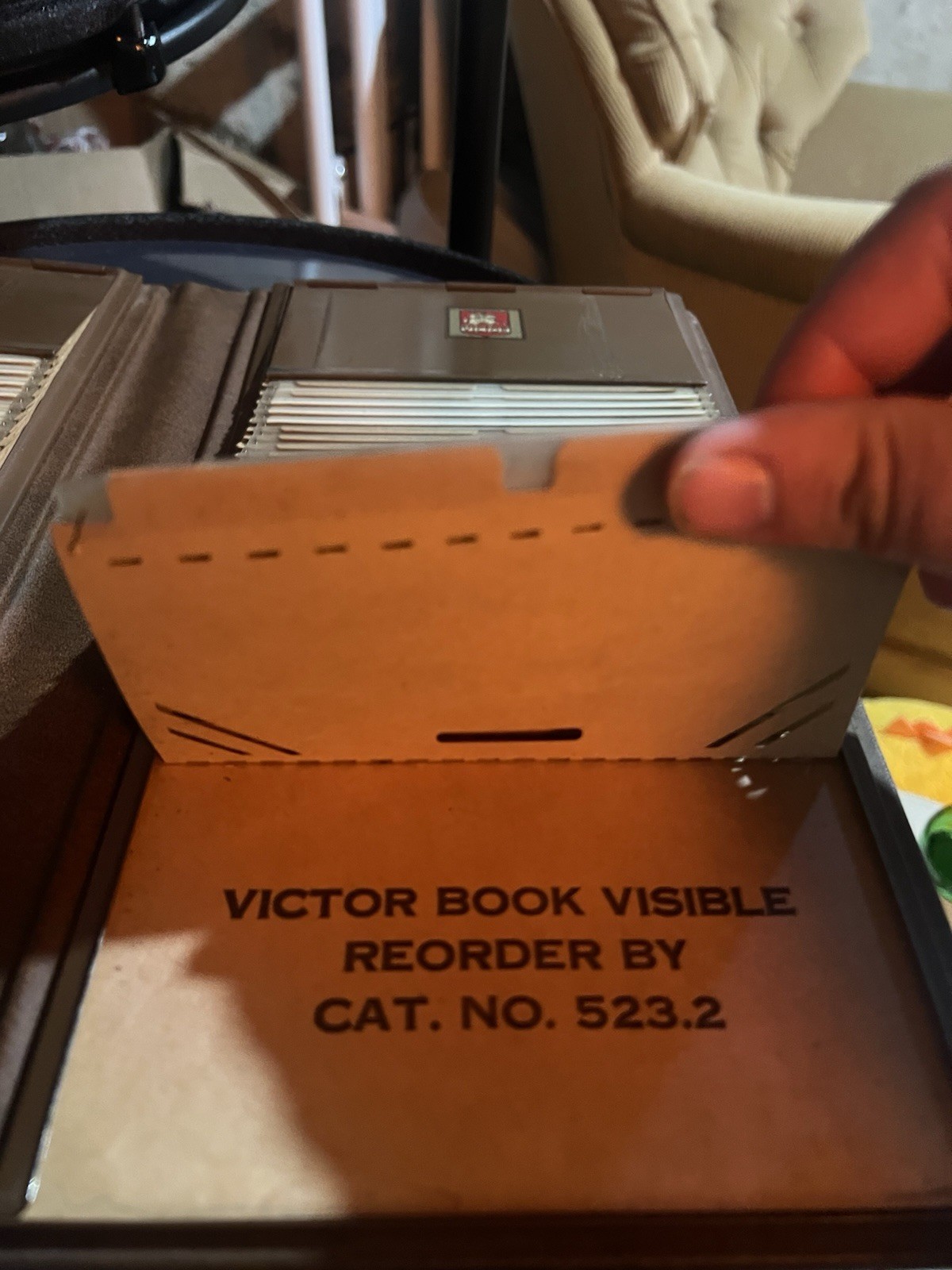 Vintage Victor Kardex Visible Recorder Book Index Card Flat File (B-3)