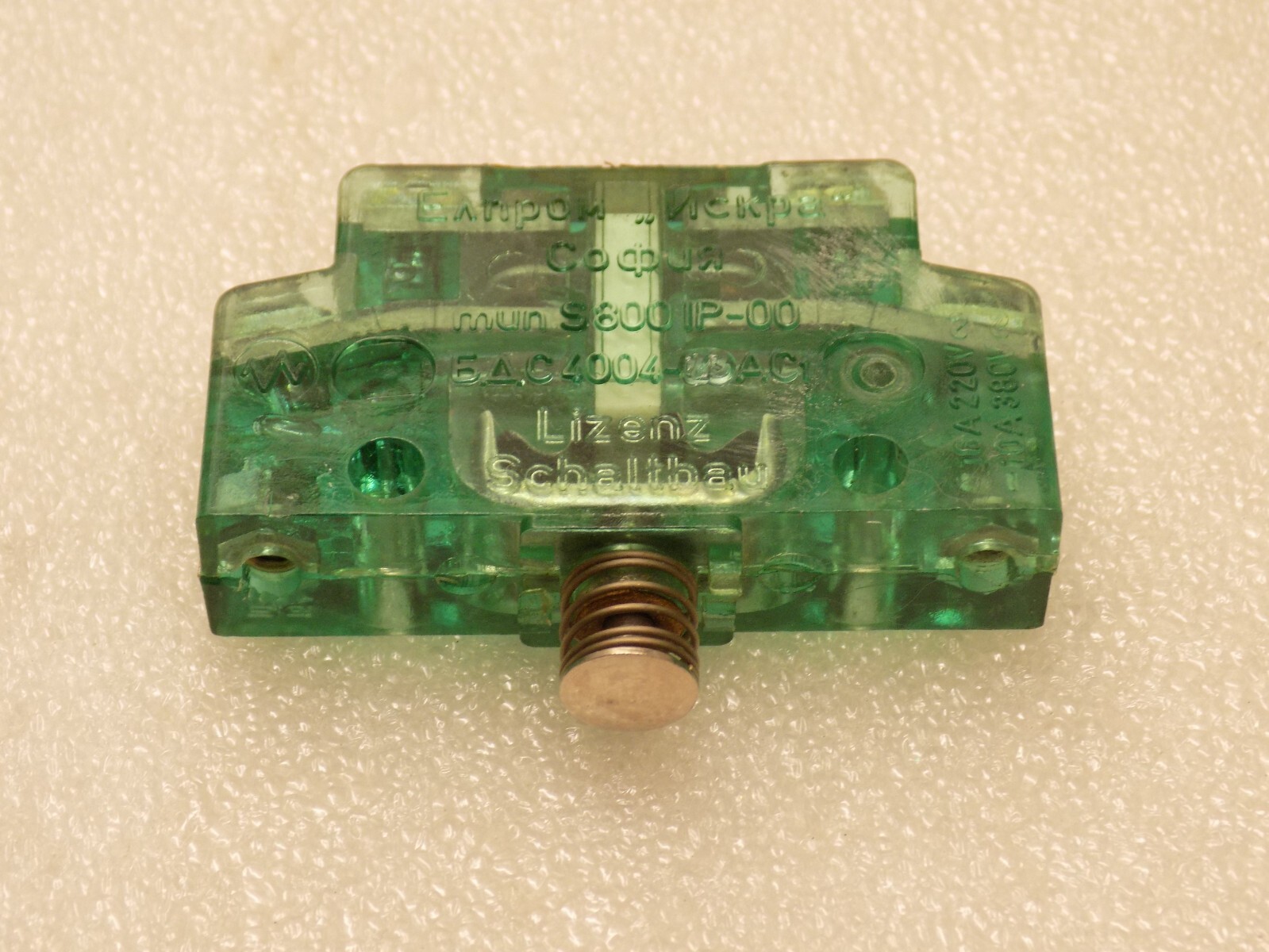 1x Schaltbau S800 IP-00 16A 250V 10A 380V Switch Button
