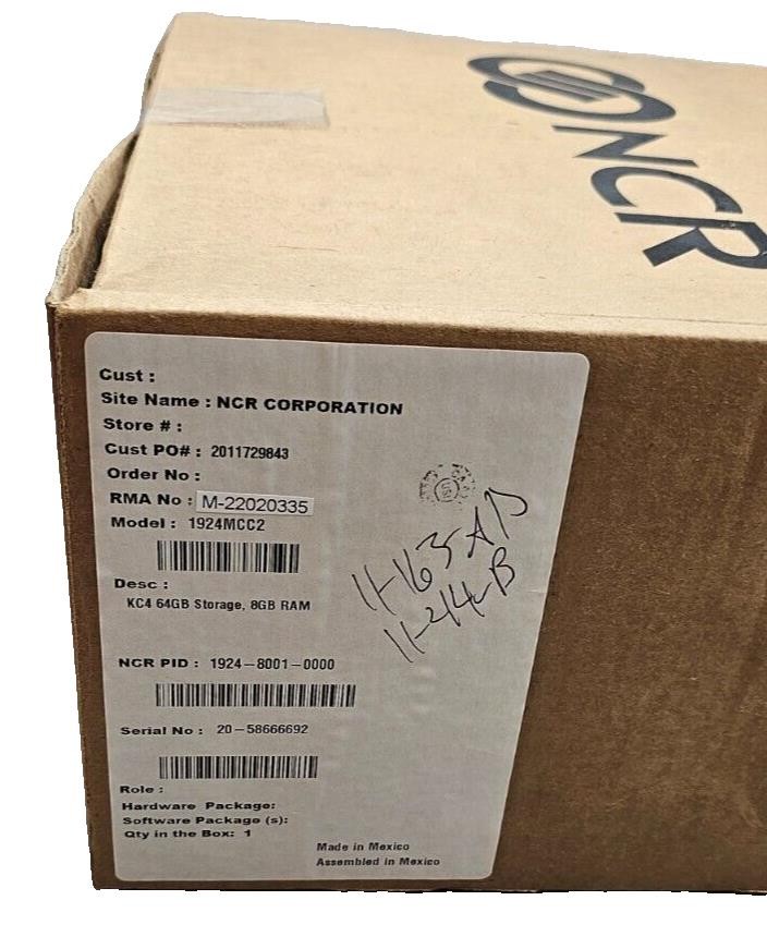 New NCR KC4 Kitchen Controller w/ 1.6Ghz Dual Core, 8GB DDR3, 64GB SSD, W7-POS