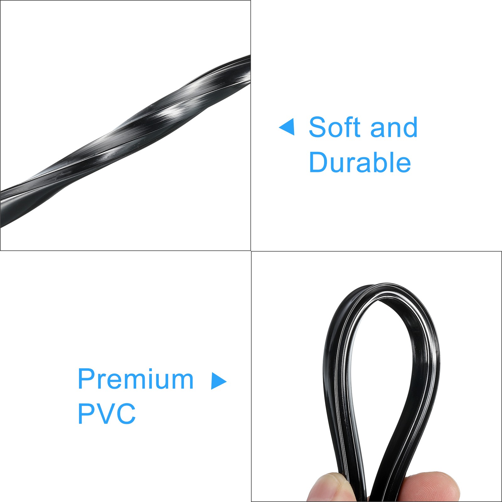 Aluminum Profile Slot Cover Flat Seal Black 6M 8mm 3030 4040 Series