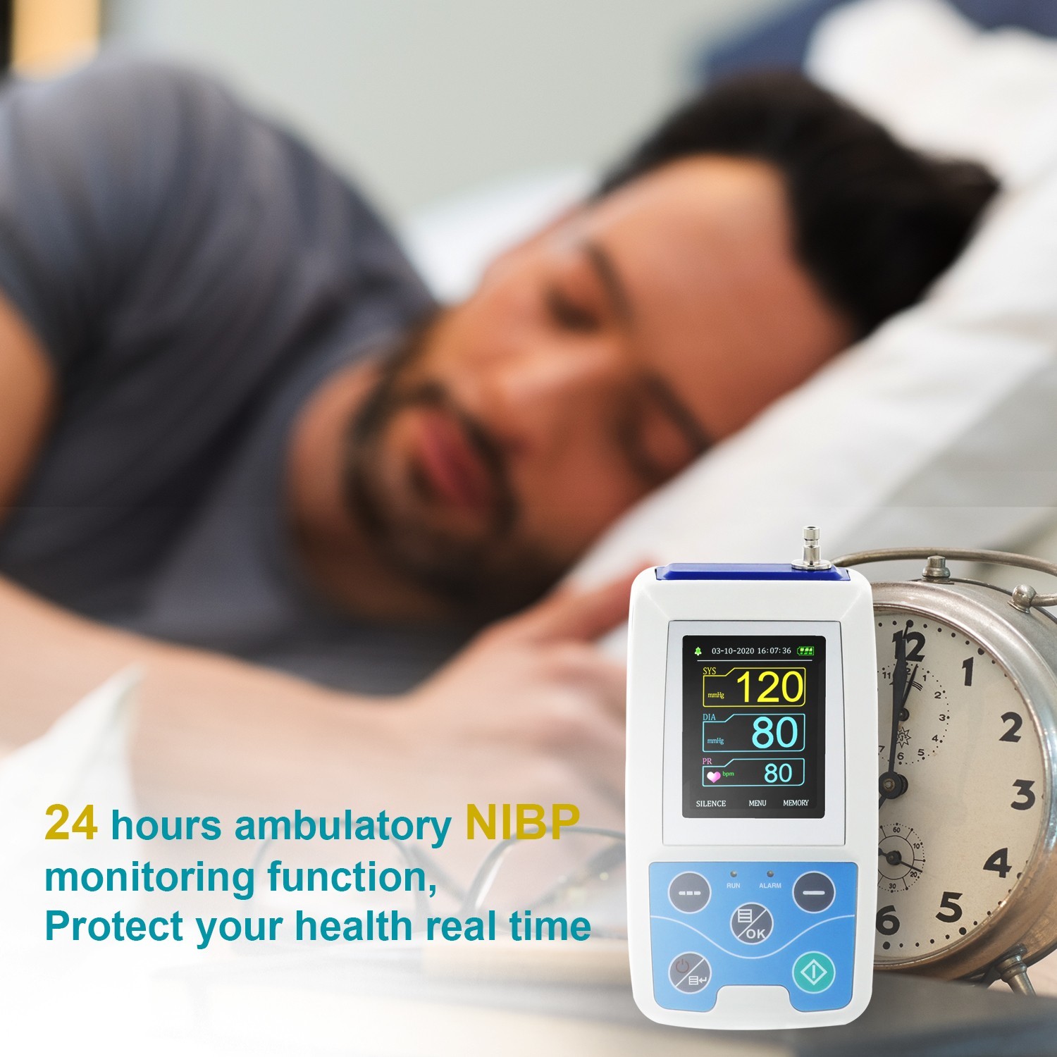 Ambulatory Blood Pressure Monitor 24 Hours NIBP Holter Software 2 BP cuffs Large