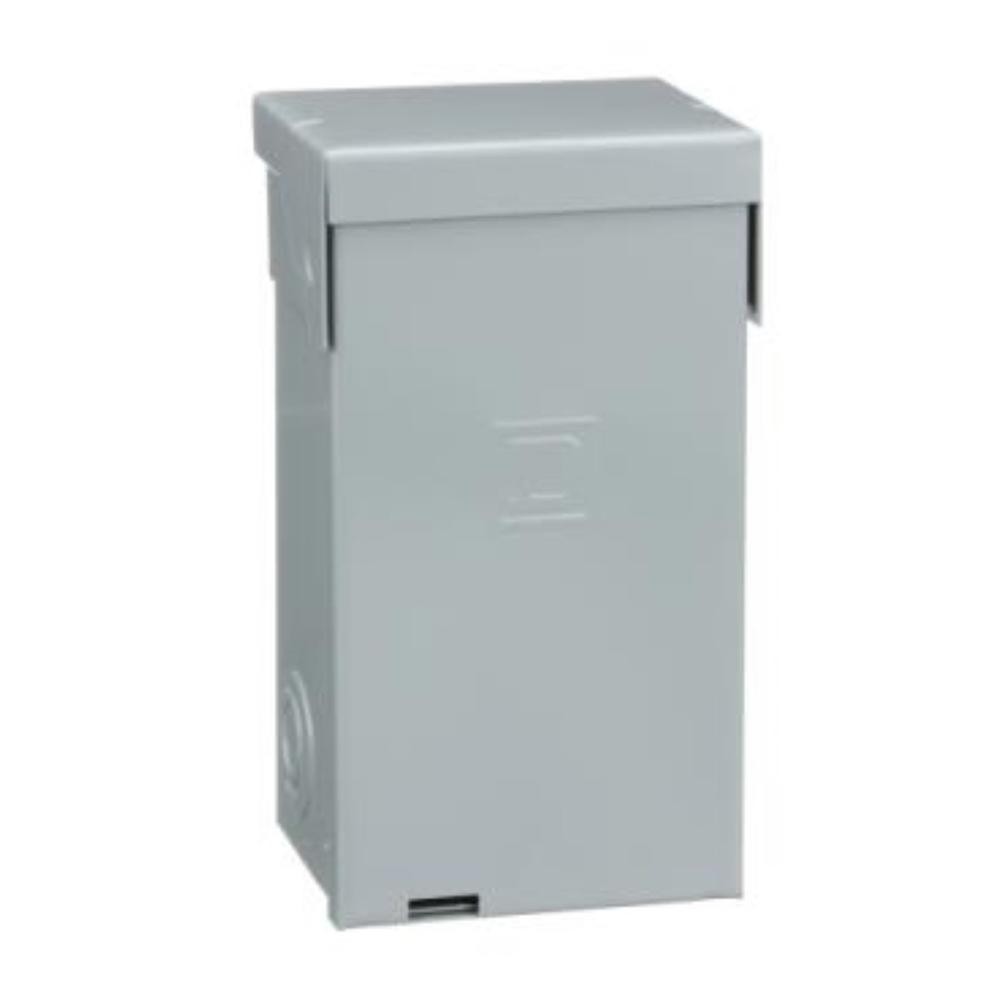 50 Amp 2 Space 4 Circuit Zinc Coated Steel Outdoor Spa Panel Padlockable Cover