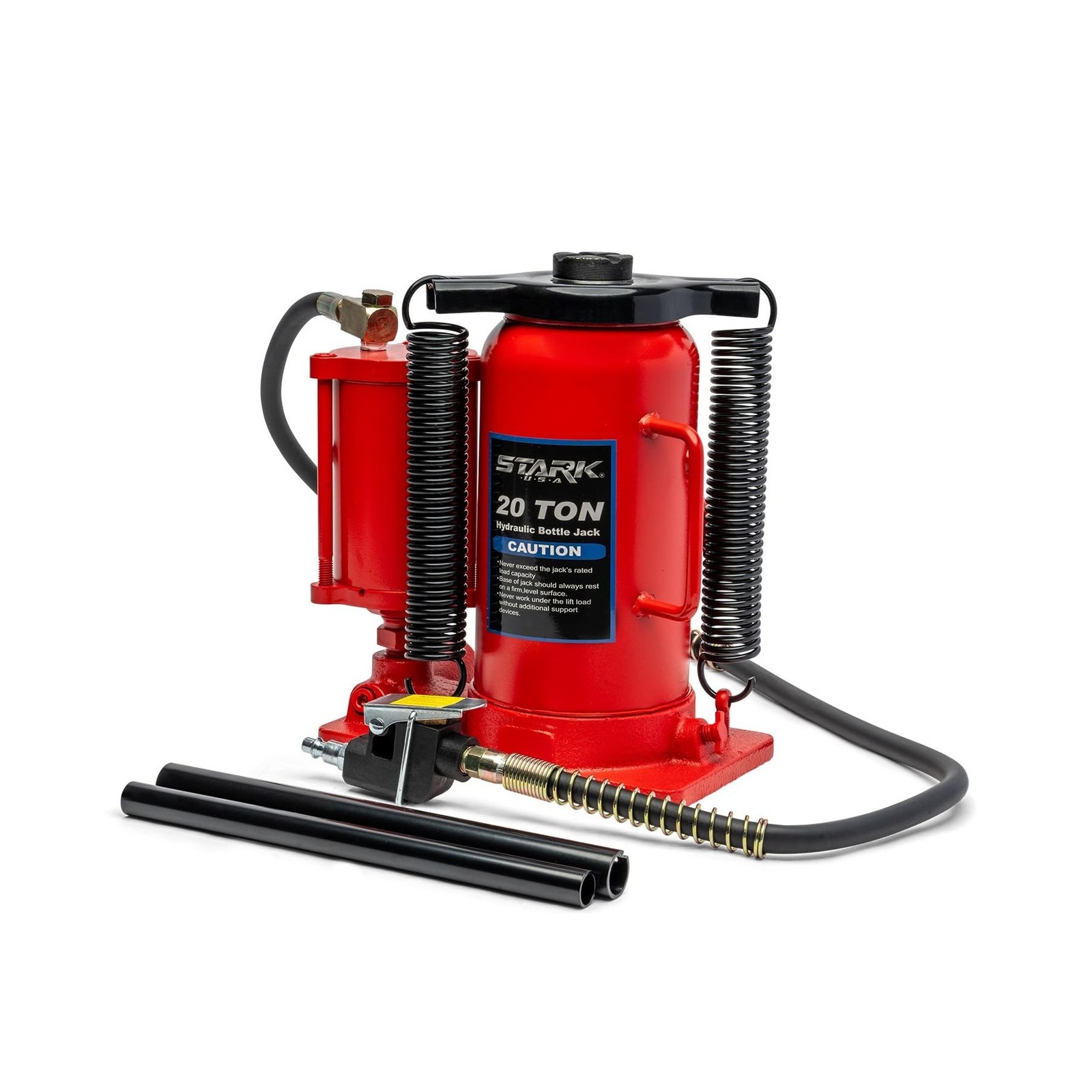 Stark USA 44,000 LBS Low Profile Air Hydraulic Manual Bottle Jack Hoist, 20-T…