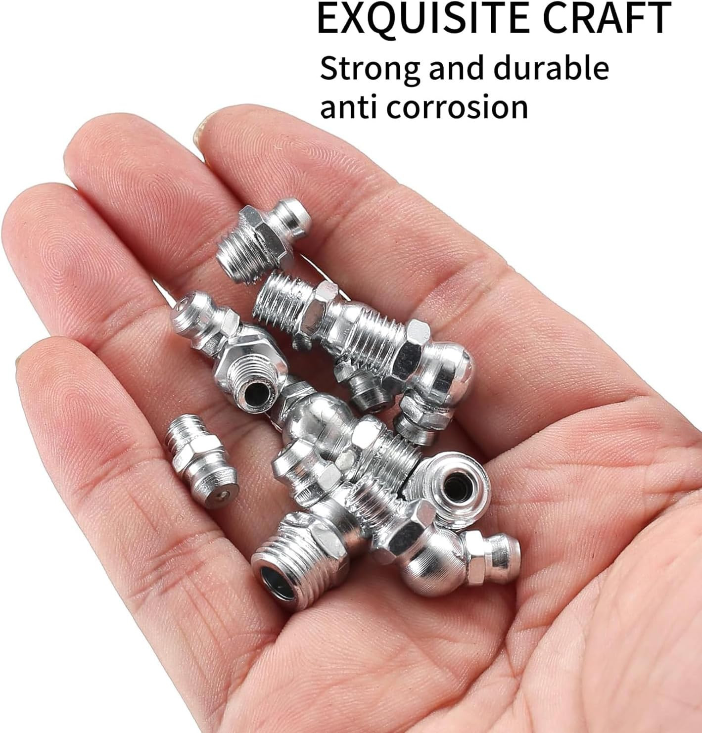 100pcs Metric & SAE Hydraulic Lubrication Grease Zerk Fittings Assortment Set