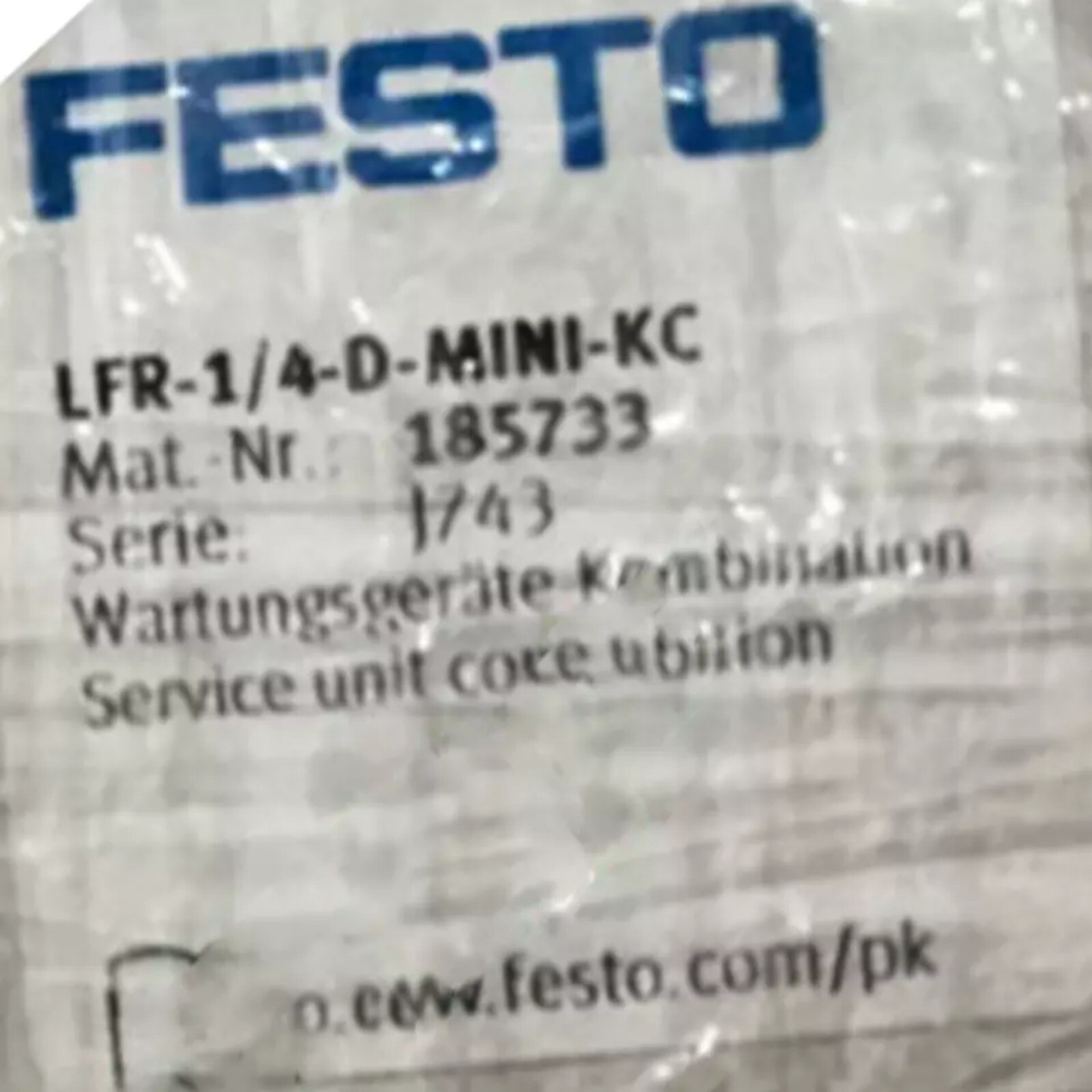 NEW FESTO 185733 LFR-1/4-D-MINI-KC Air source treatment device combination