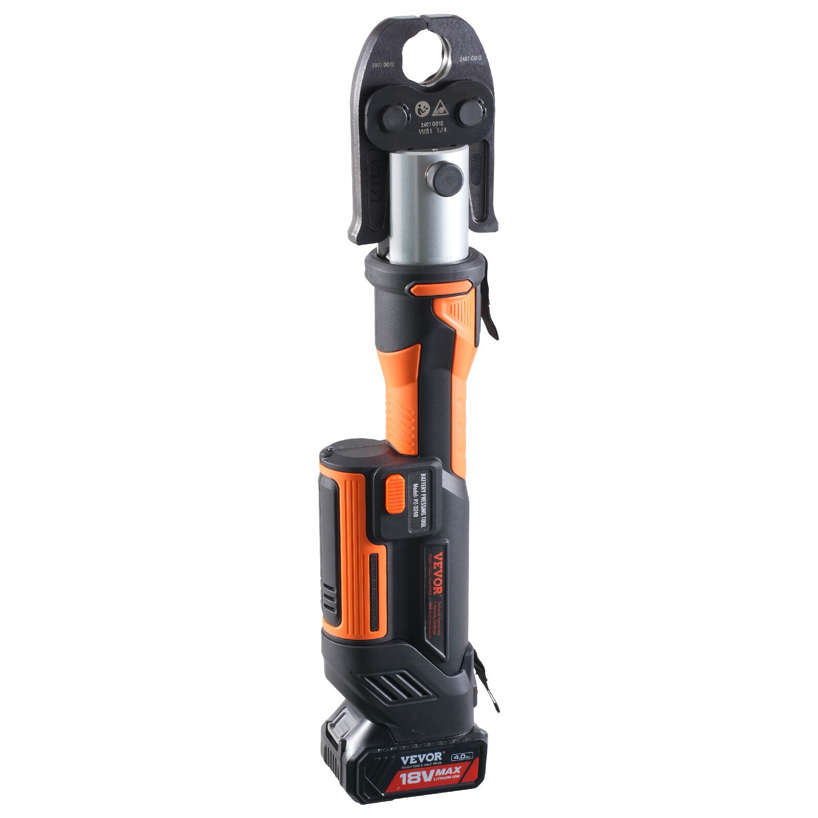 VEVOR 1/2″-2″ Pro Press Tool Pipe Crimping Kit with 6 Jaws DC18V PZ-3240