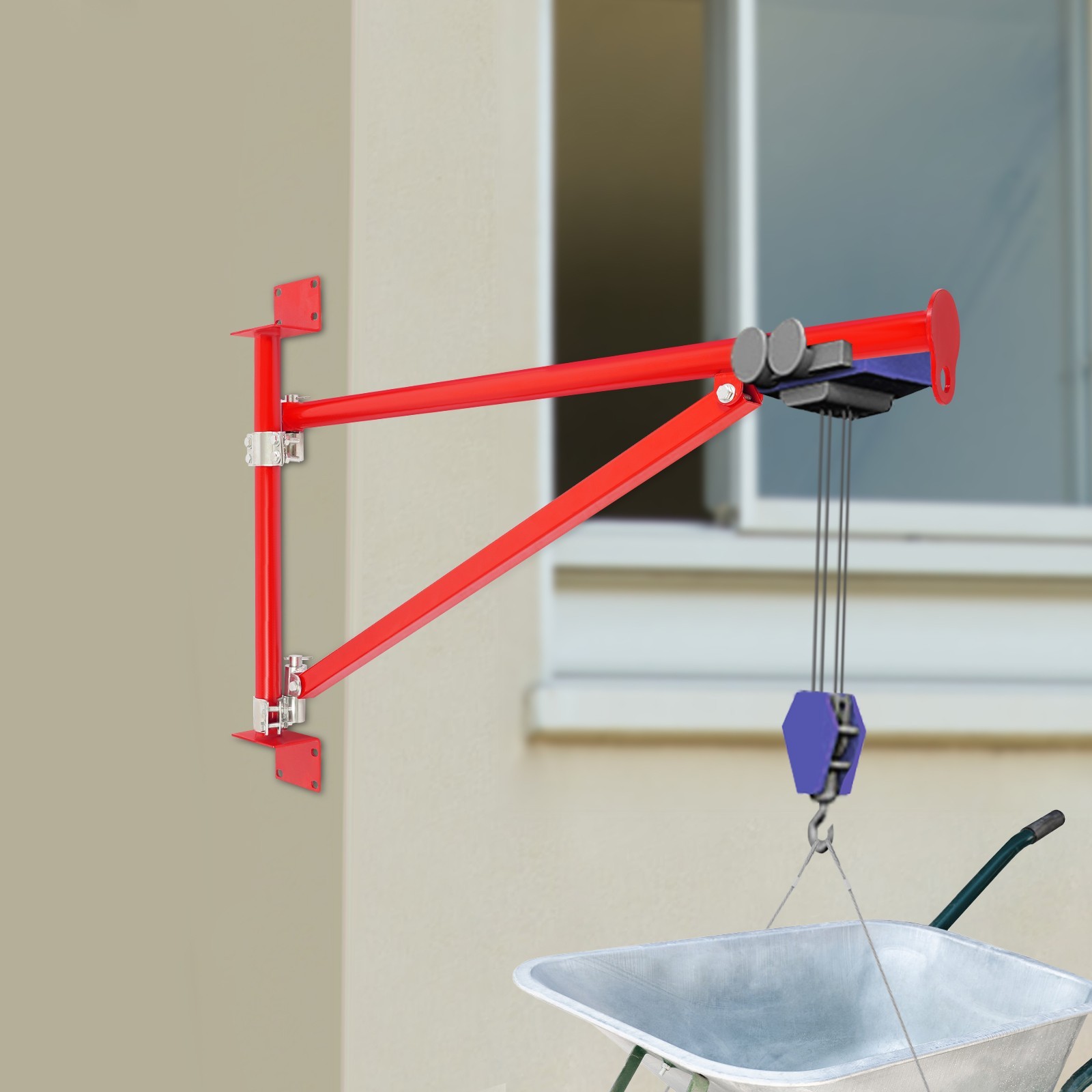 Wall Mount Crane Bracket, Alloy Steel Hoist Bracket, Crane Swing Arm with Pole