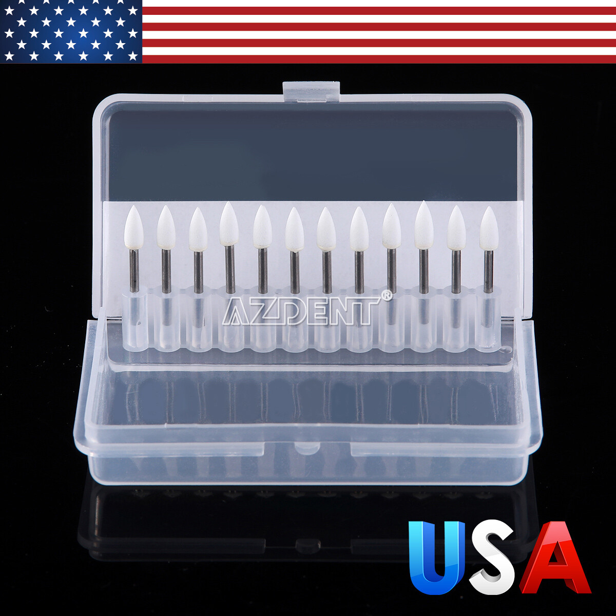 AZDENT Dental Lab Polishing Kit HP RA FG Polisher Burs For Low Speed Handpiece