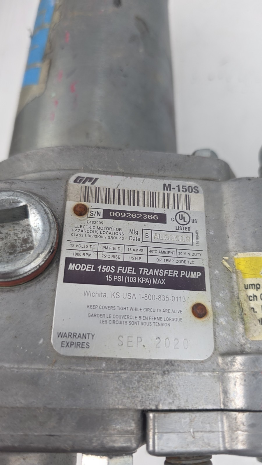 GPI M-150S 12 Volt Electric Gear Pump (15 GPM)
