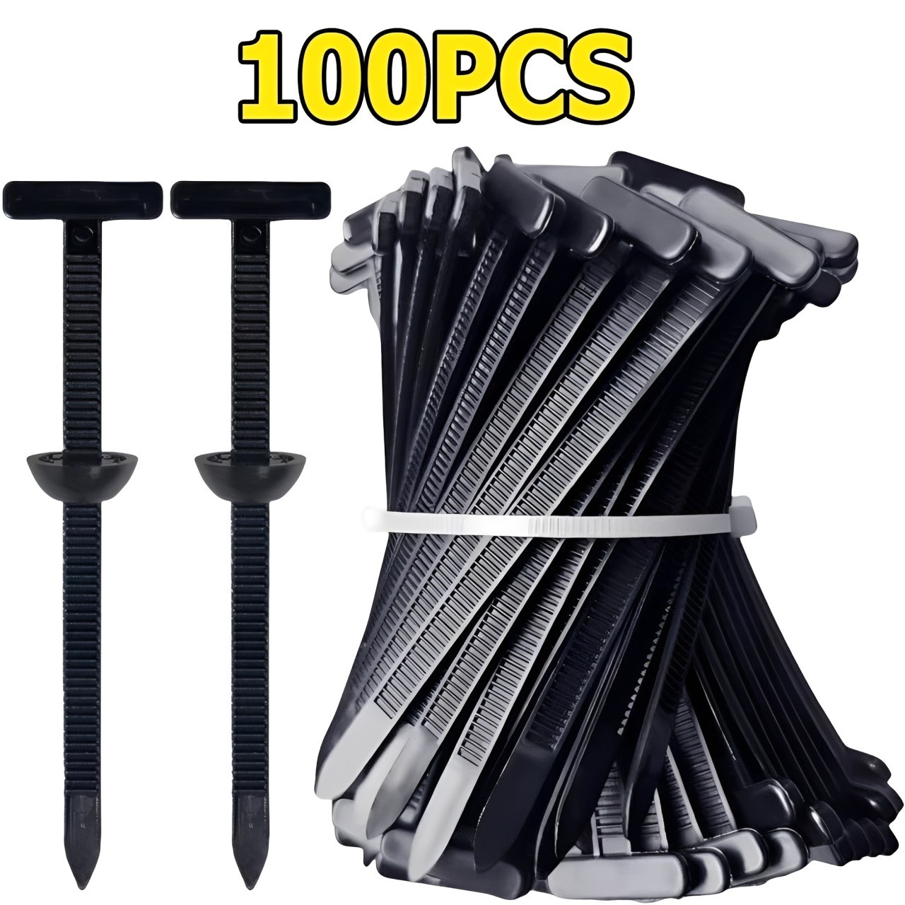 100 PCS Nylon Universal Cable Tie Buckle，Heavy Duty Self-Locking Zip Ties Holder