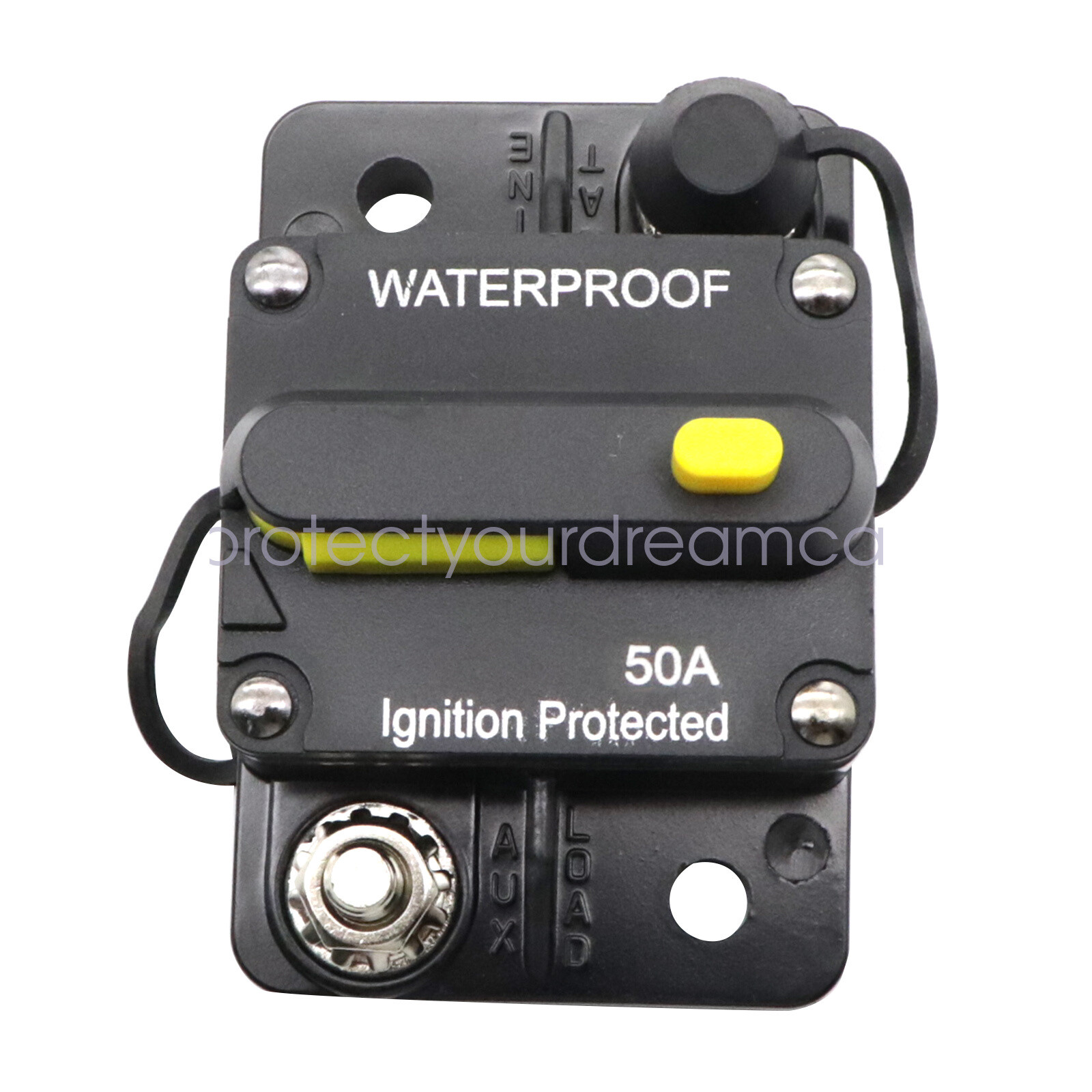 Car Circuit Breaker Fuse Reset 50 Amp 12V DC Car Boat Auto Waterproof US