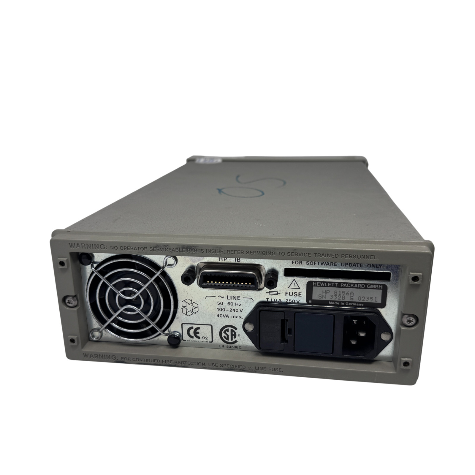 HP 8156A Optical Attenuator 1310/1550nm SM – 60 dB, 0.001 dB, GPIB Opt 101