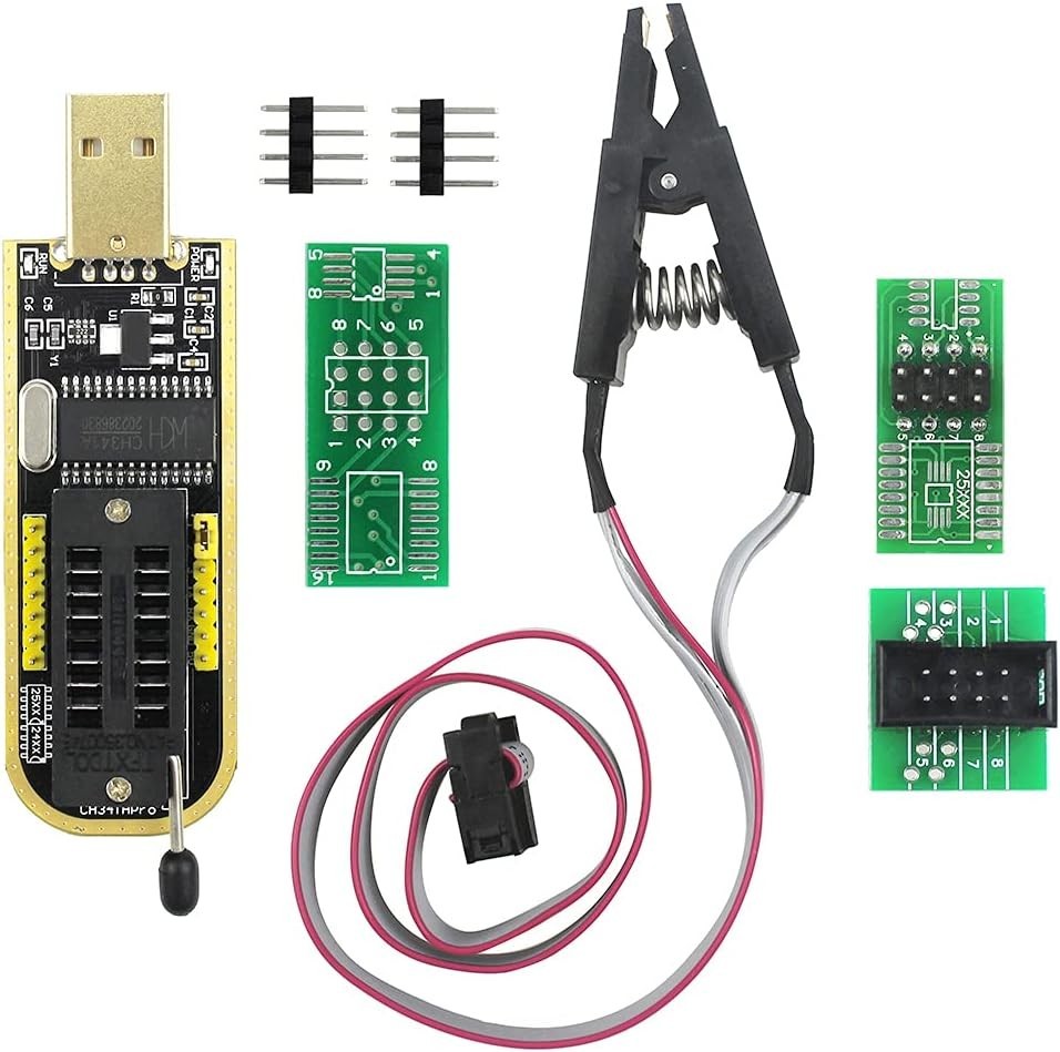 SOIC8 Clip & CH341A USB Programmer for Efficient BIOS Chip Programming
