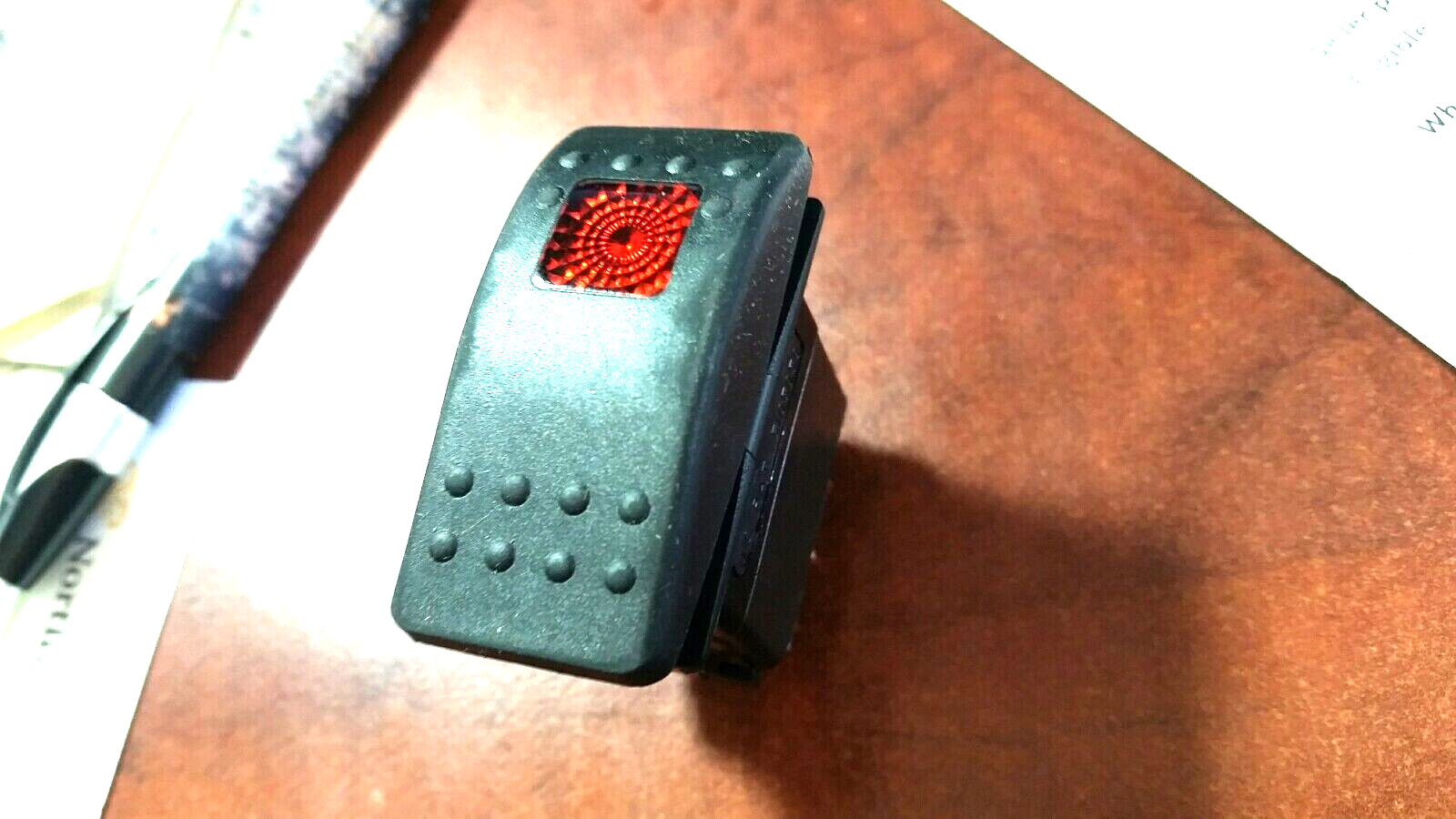 Genuine Onan Cummins 308-1062 Generator Rocker Start Stop Switch amber light