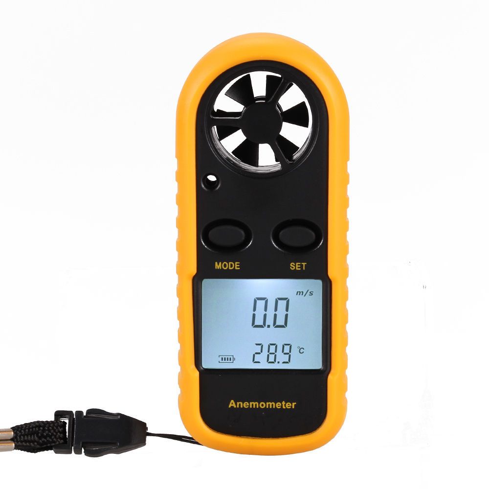 Digital LCD Thermo Anemometer Thermometer Wind Speed Gauge Meter Temperature