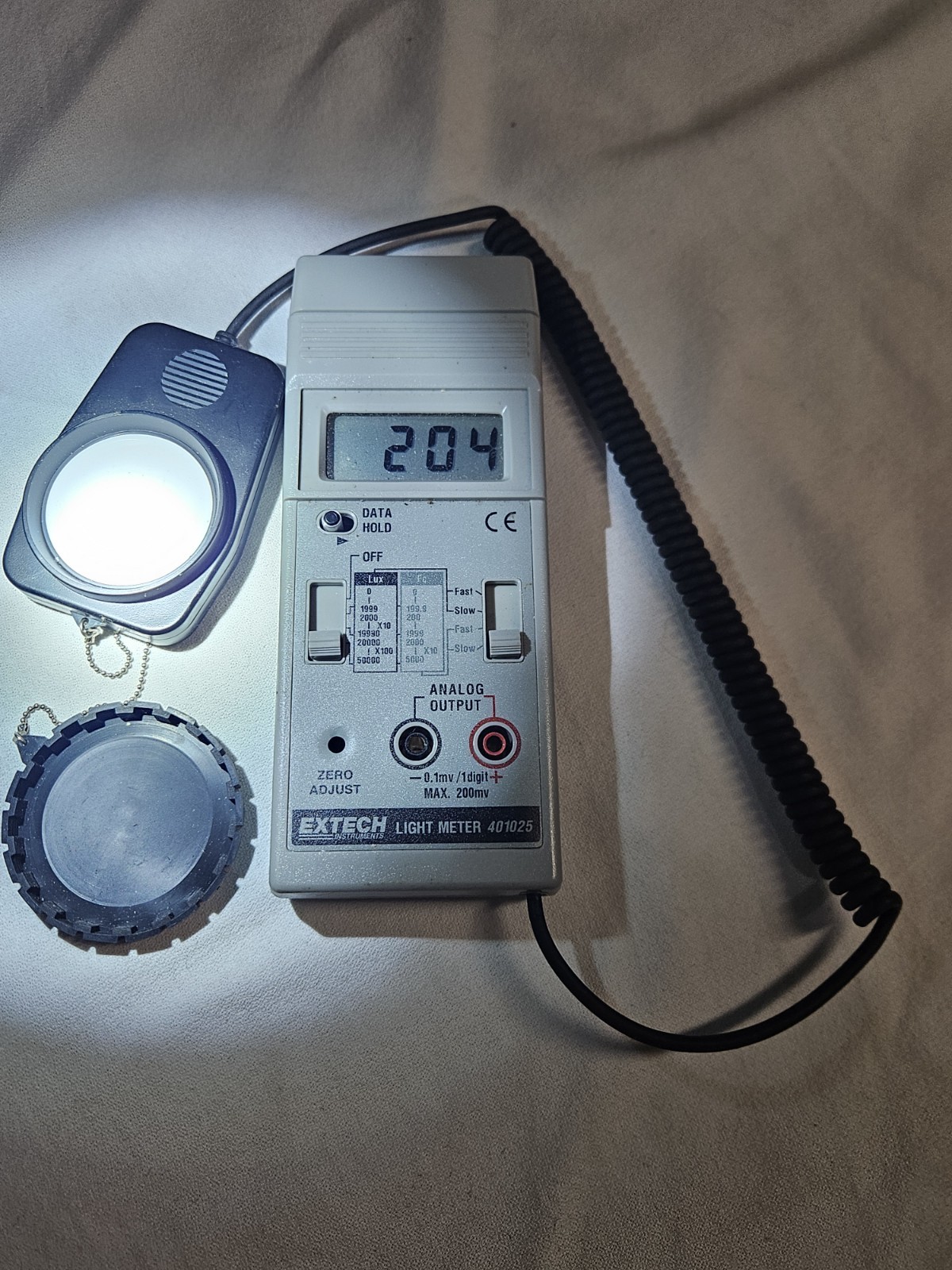 EXTECH Instruments Light Meter 401025 Q327202 LUX Fc Analog CE $Works$