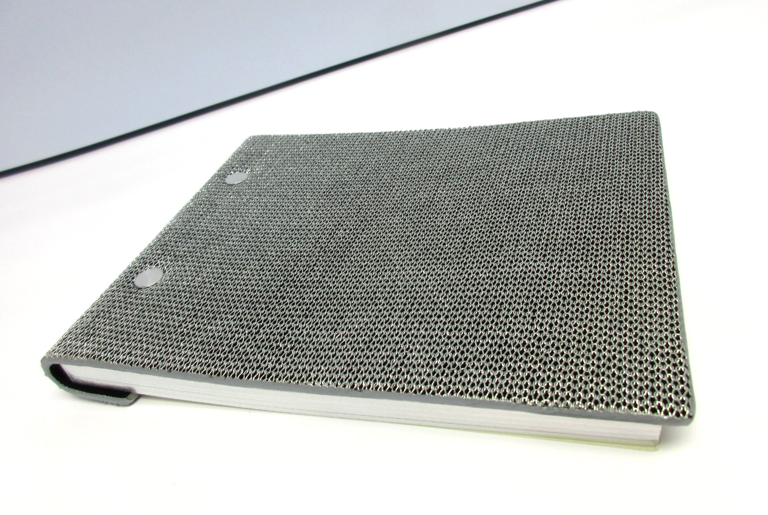 Desk Notepad 5×7 Leather Cover Refillable 250 Pages Barneys New York Silver Link