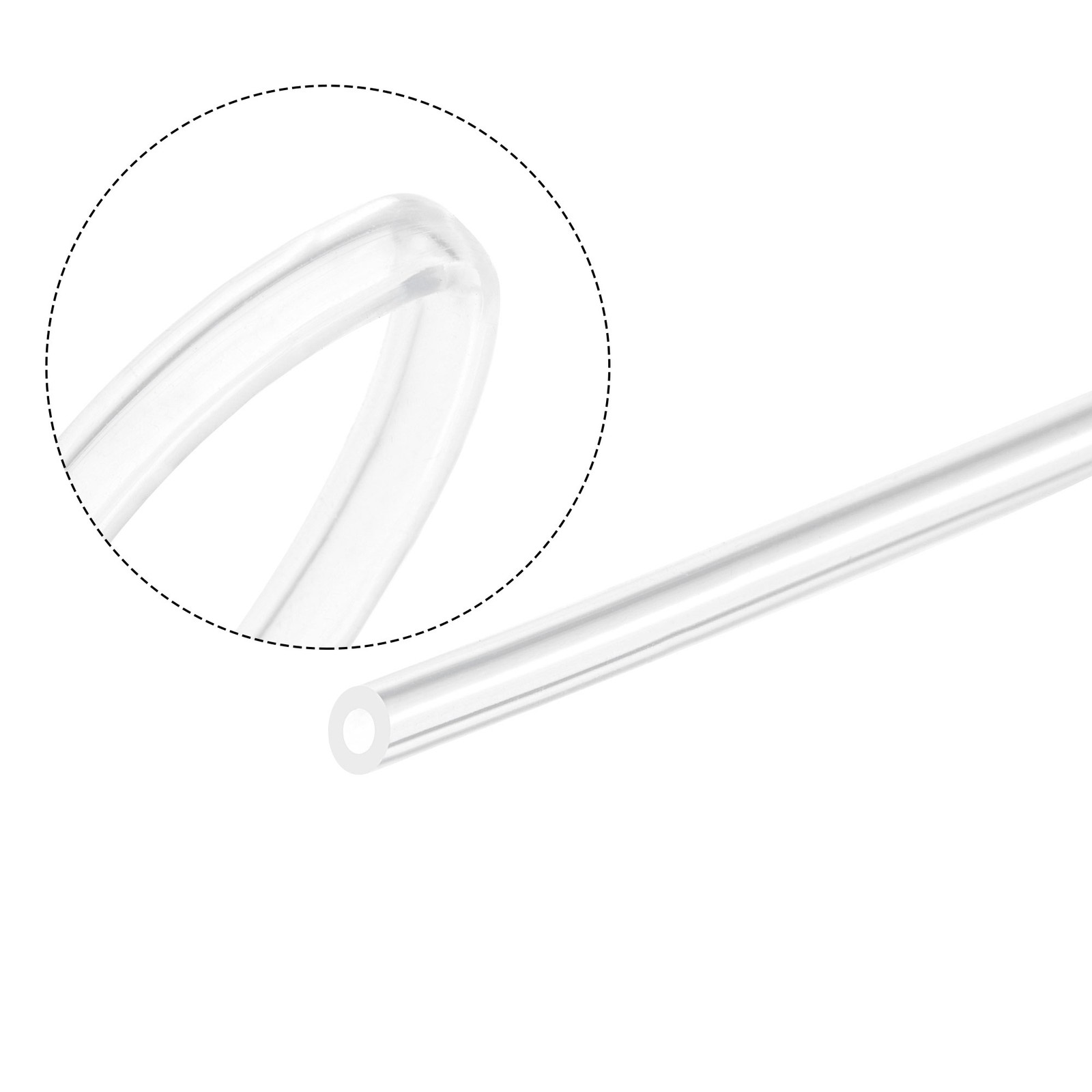 Clear Silicone Tubing, 1/16″(1.6mm) ID 1/8″(3.2mm) OD 1/32″ Wall 16ft