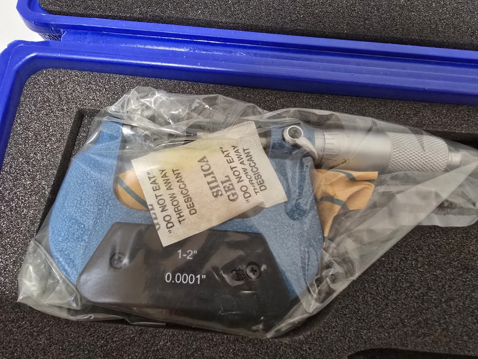 New 0″-3″ /0.0001″ Outside Micrometer Set Precision Tips In Blue Plastic Case