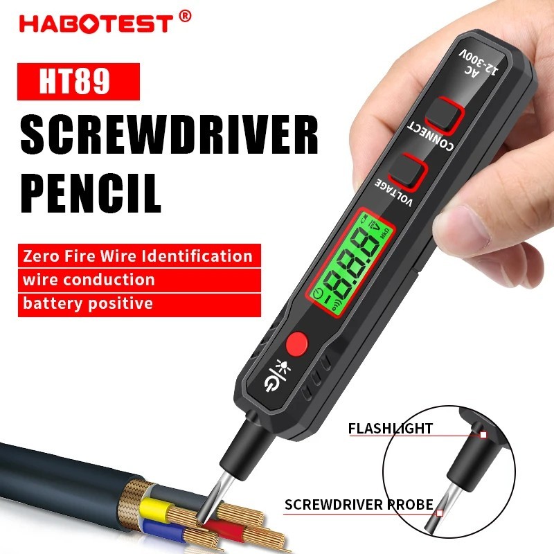 HT89 Voltage Electric Tester Volt Detector Test Pen AC DC 110-220V