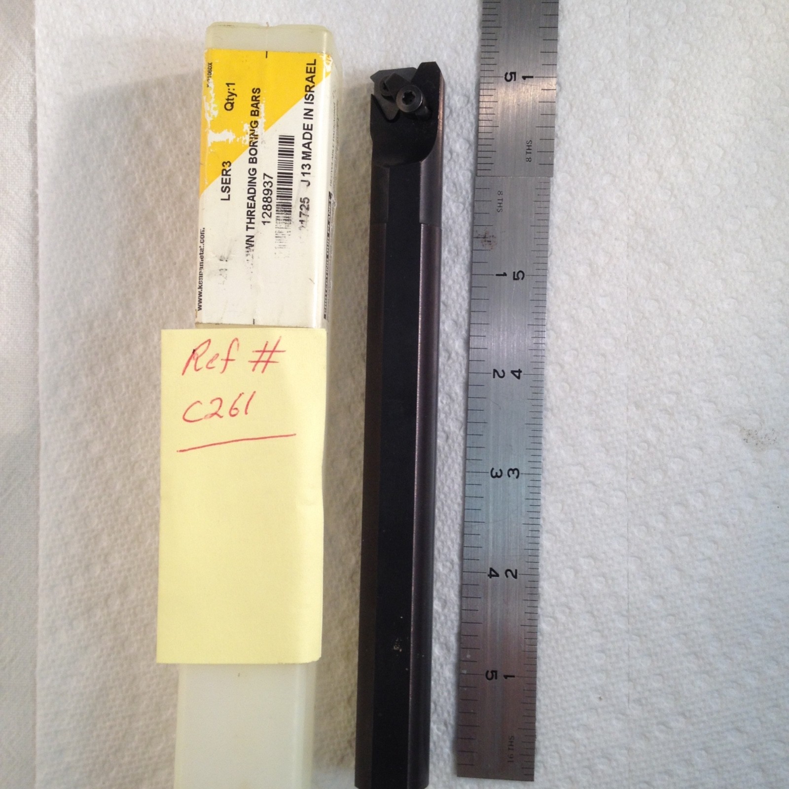 1 NEW KENNAMETAL 3/4″ THREADING BORING BAR S1212-LSER3. ISRAEL MADE-C261-