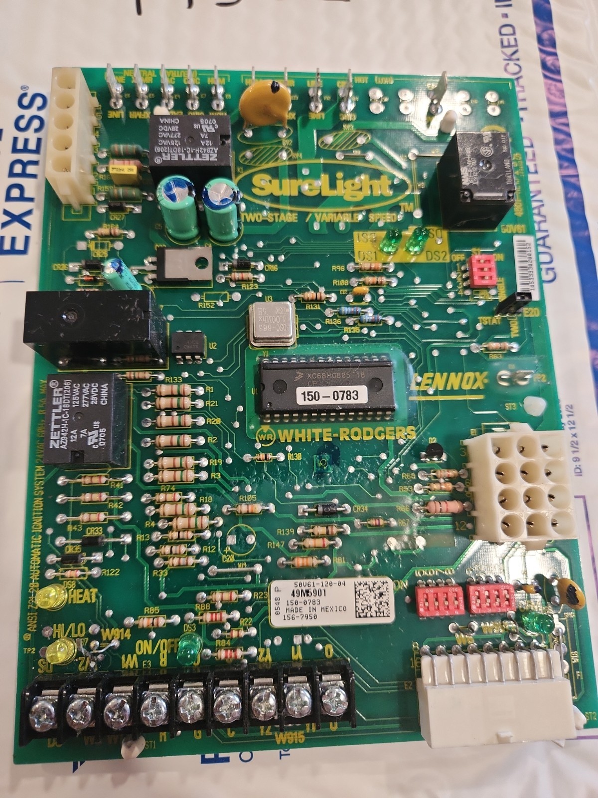 LENNOX 49M5901 50V61-120-04 Furnace Control Circuit Board SureLight