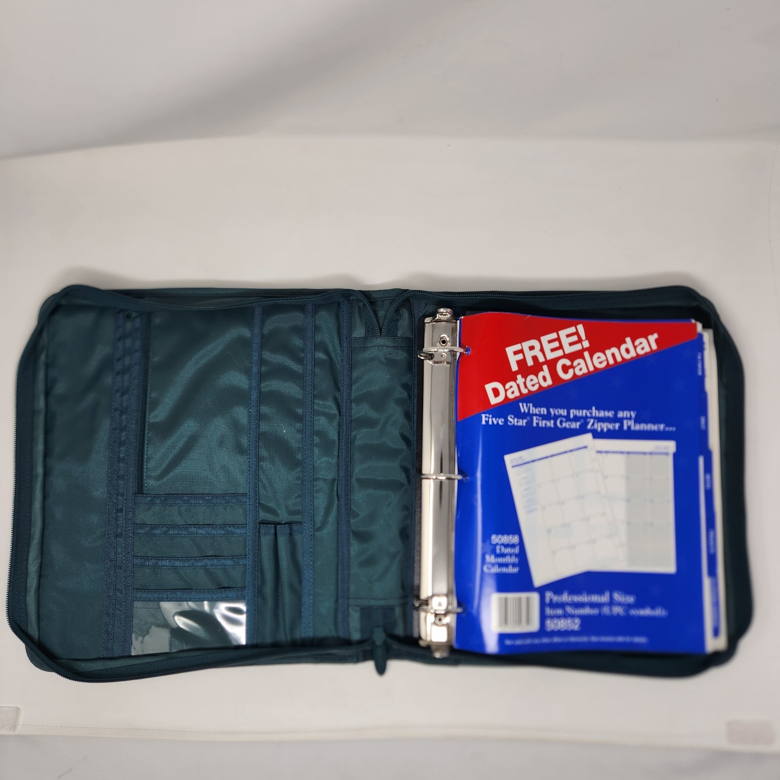 NEW Mead Five Star First Gear Zipper Planner Agenda Binder Green Vintage 1996