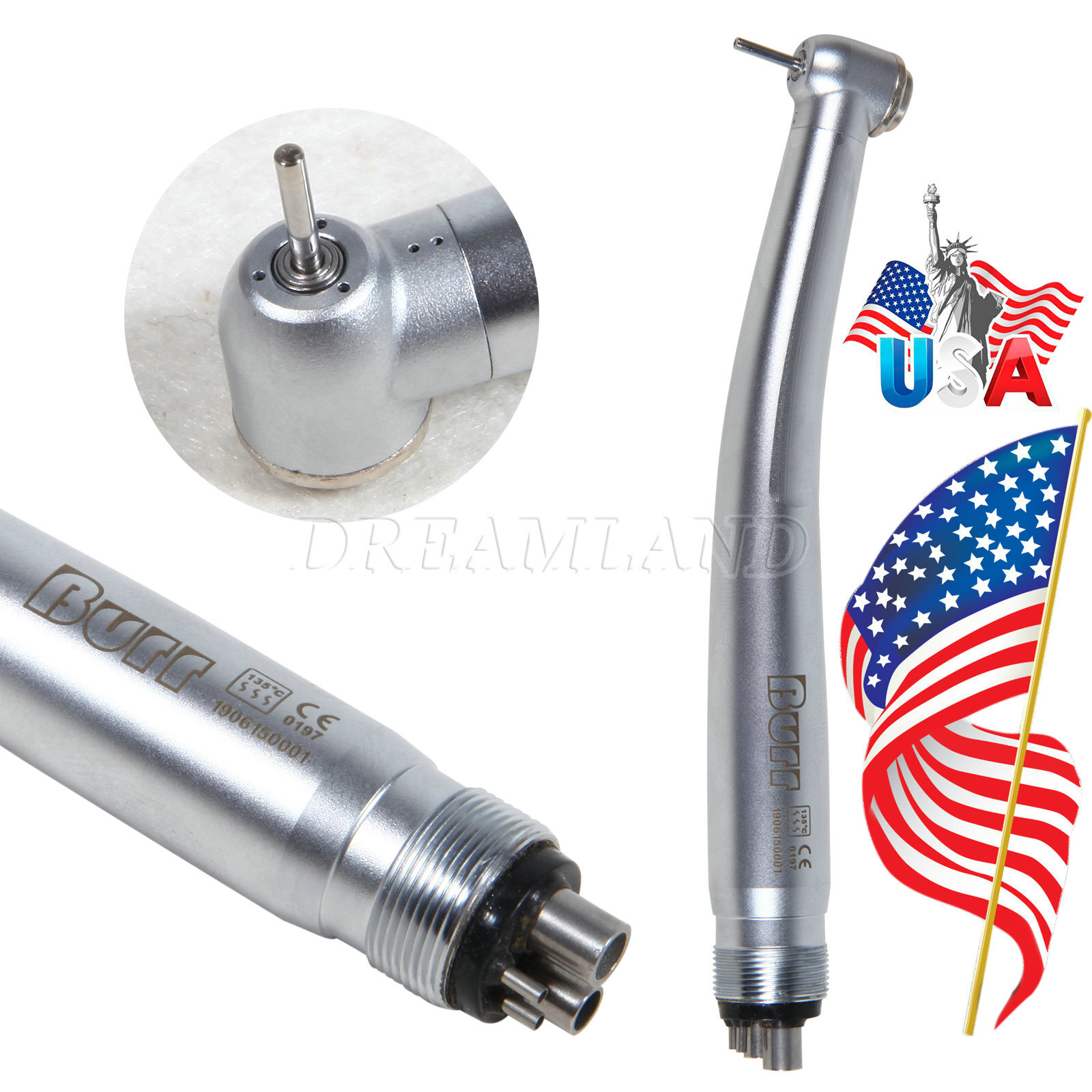1-10Pcs NSK Style Dental High Speed Handpiece U3BM 4Hole/ Cartridge Turbine