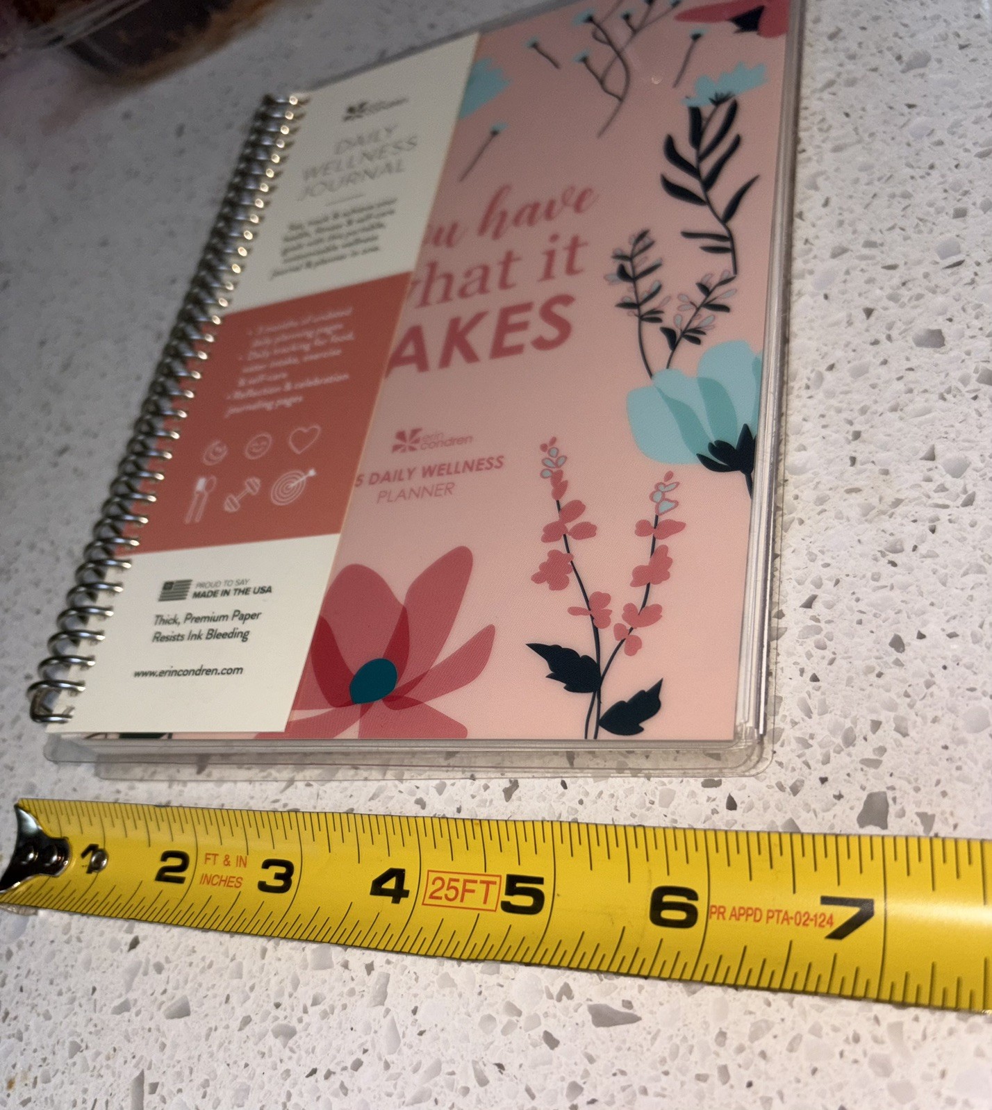 Erin Condren Coiled Daily Wellness Journal You Have What It Takes Planner