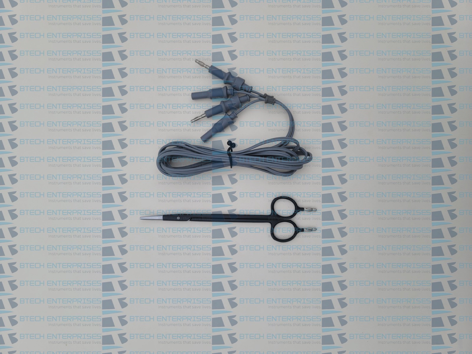 Bipolar Laparoscopic Scissor Metzenbaum Curved with Cable Electrosurgery