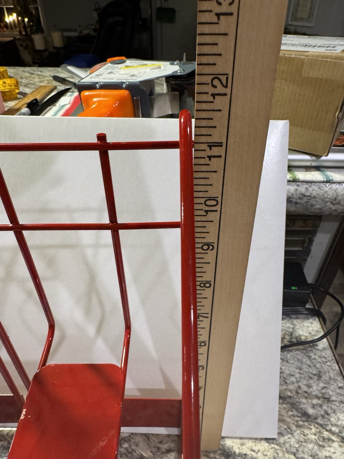 2 Slim Jim Metal Countertop Display Racks 3-Slot Red Snack Holders