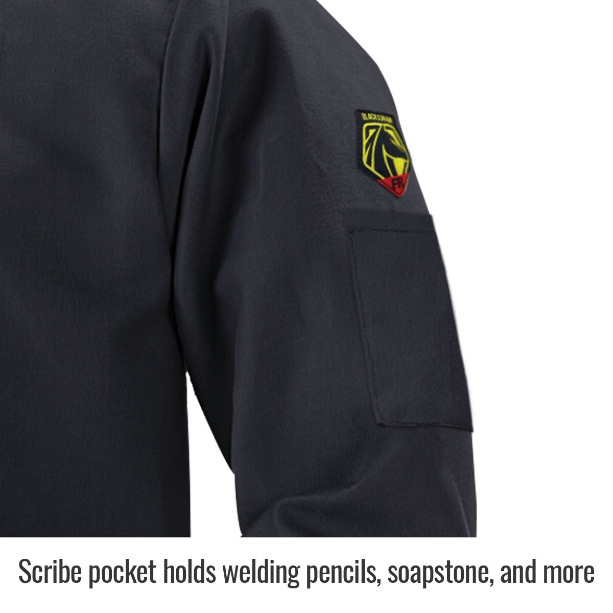 Revco Black Stallion 9oz Black FR Cotton Welding Jacket (Large) (FBK9-30C)
