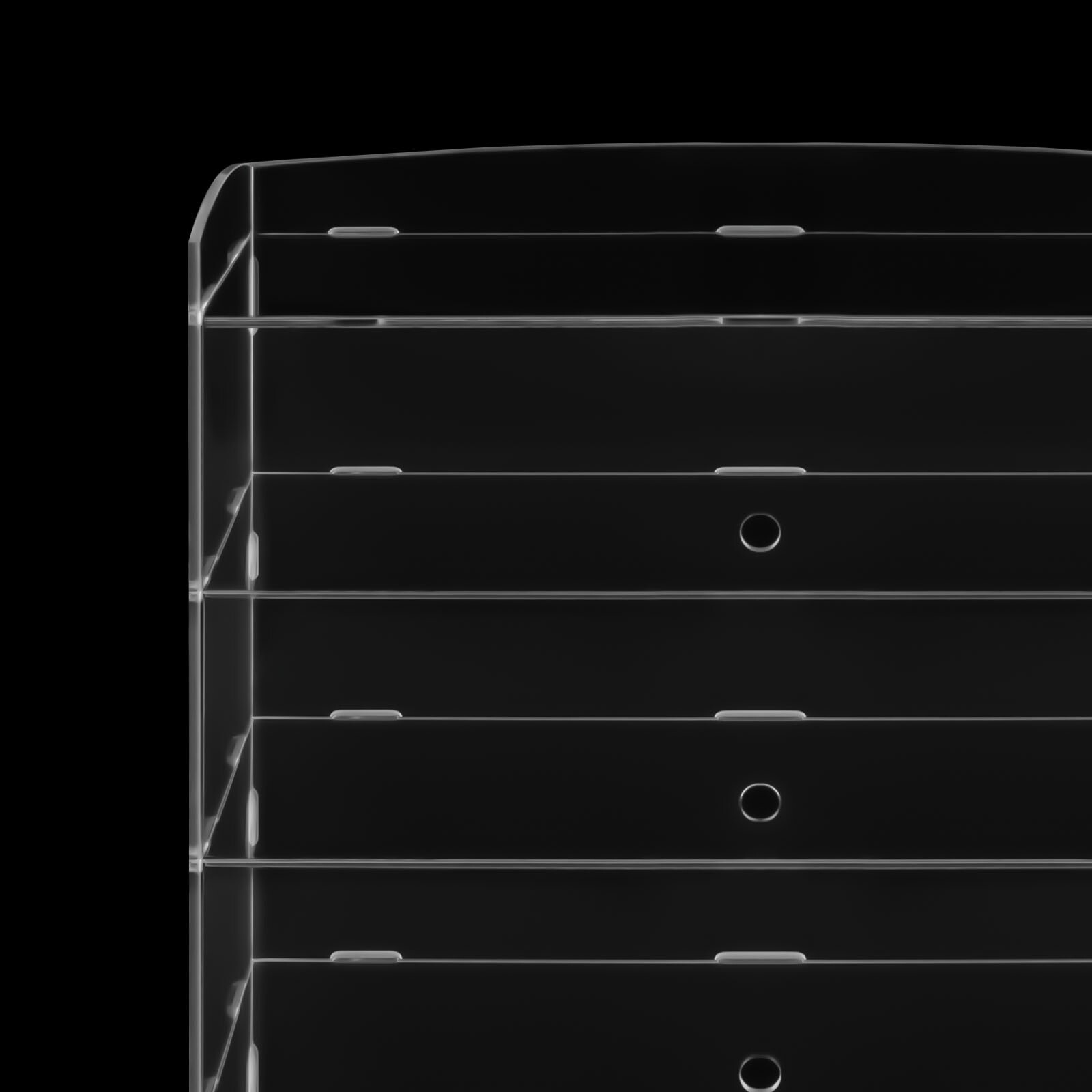 5-Tier Acrylic Display Case Bakery Pastry Countertop Showcase 18.7*8.46*24.4in