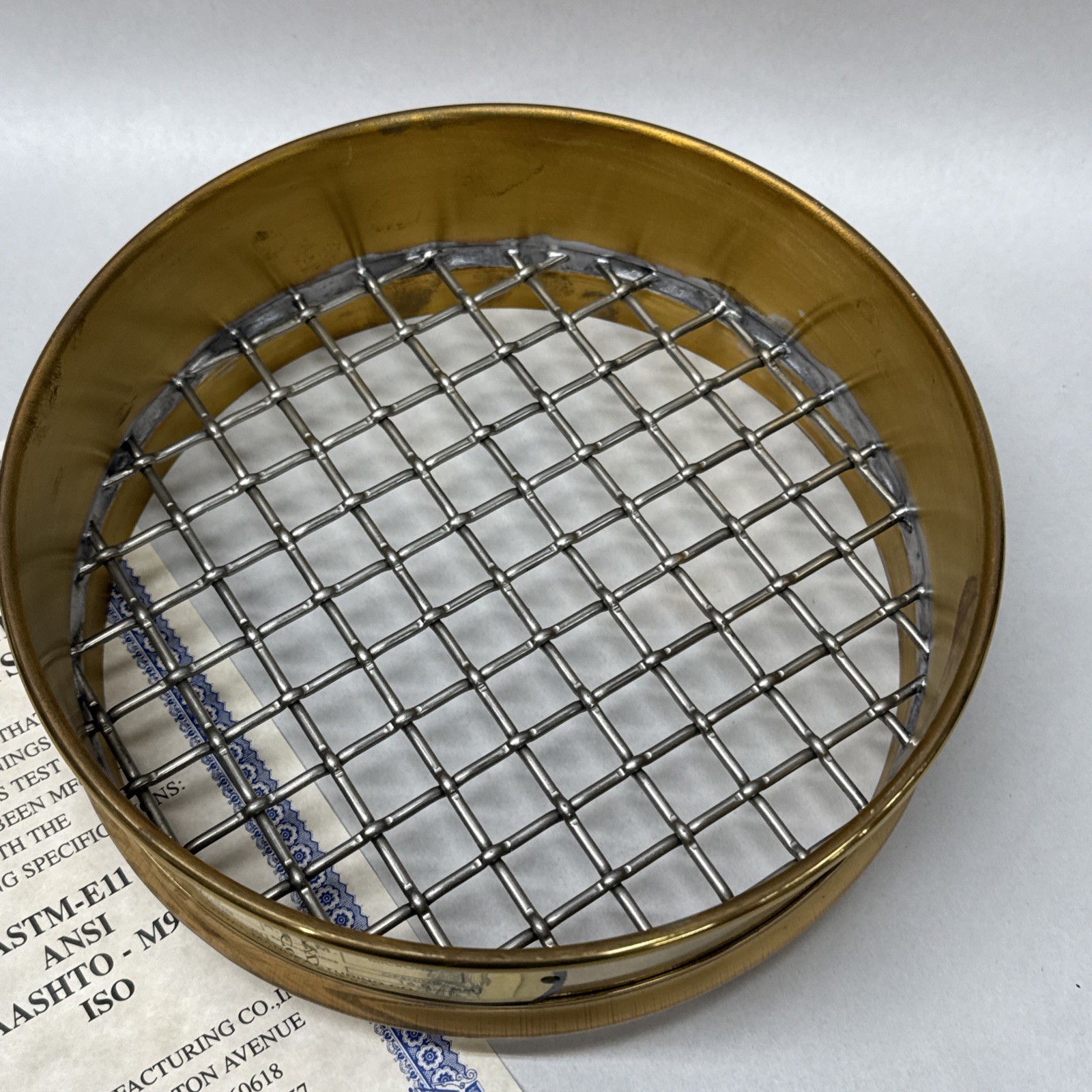 NEW Dual 8” Brass .625″ USA Standard Testing Sieve 16.0mm / 15875µm 5/8in ASTM