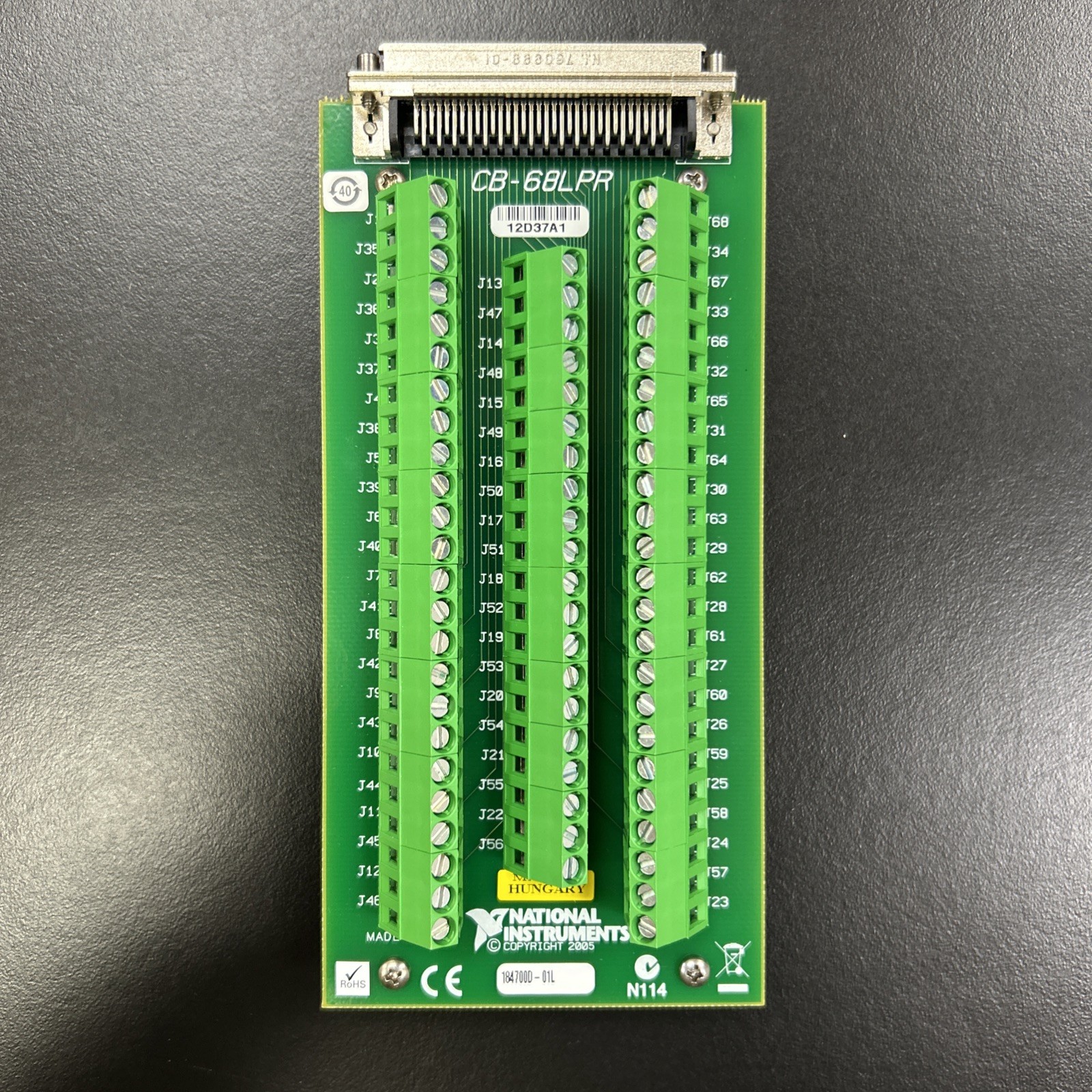 National Instruments CB-68LPR I/O Connector Block, Original Box