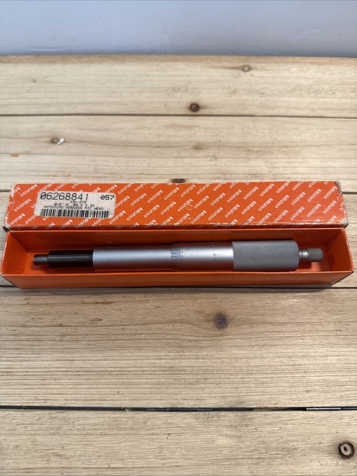 Mitutoyo 151-272 Vernier Micrometer Head 0-2” 0.001” + 0.0001” Ratchet Carbide
